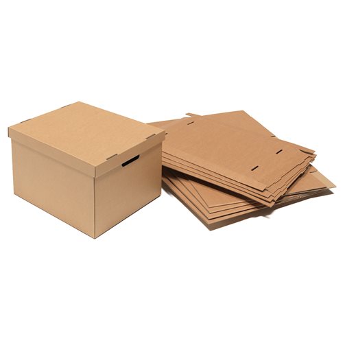 Skladovacie krabice s vrchnákom, 450x335x300, balenie 5 ks